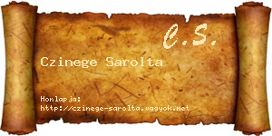 Czinege Sarolta névjegykártya