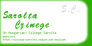 sarolta czinege business card